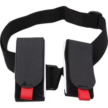 Chránič rukou Nylonový popruh na lyže 116 x 3,7 cm Nastavitelný ramenní popruh s rukojetí a suchým zipem Černý držák na lyžařské hole a lyže