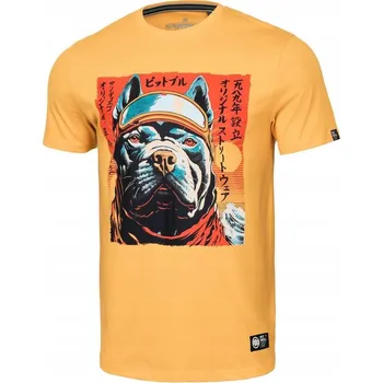 Pánské oblečení Pánské Tričko pánské tričko Pit Bull Fuji žluté vel. M