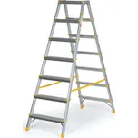 Oboustranné hliníkové schůdky ALVE EUROSTYL, 2x7 stupňů, výška 1,46 m 161316925