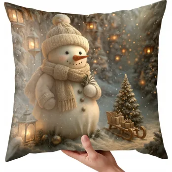 Povlak na dekorativní polštářek Vánoční povlak na polštář s motivem Vánoc, dekorativní 40x40 cm