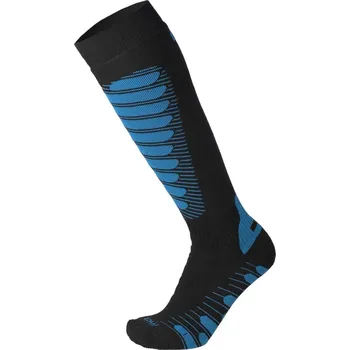 Pánské termo ponožky Lyžařské ponožky MICO Heavy Weight Merino Superthermo Primaloft Merino Ski Socks nero/azzurro Velikost: 38-40