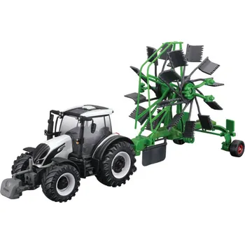 auto na autodráhu Bburago Valtra N174 se shrnovačem 1:50