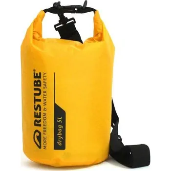 Vodácký pytel Vodotěsný suchý vak RESTUBE s popruhem přes rameno 5 litrů, žlutý