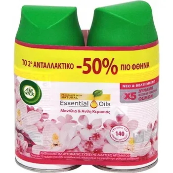 Osvěžovač vzduchu Air Wick Freshmatic 2 ks Náhradní náplň Magnolie & Třešňové květy 2x250ml