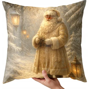 Povlak na polštářek Vánoční povlak na polštář s motivem Vánoc, dekorativní 40x40 cm