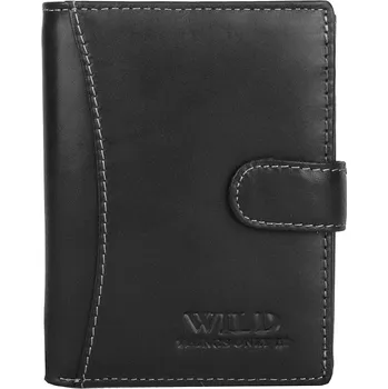 Peněženka Černá kožená peněženka Wild Things Only 5502