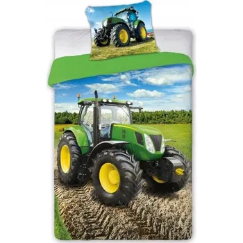 Povlečení Sada Povlečení Přikrývka 140x200 Mládežnický traktor Polštář 70x90 Farma