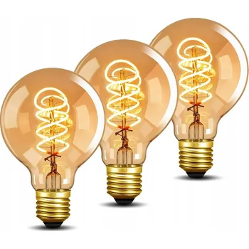 Žárovka 3x Dekorativní LED žárovka E27 4W Stmívatelná G80