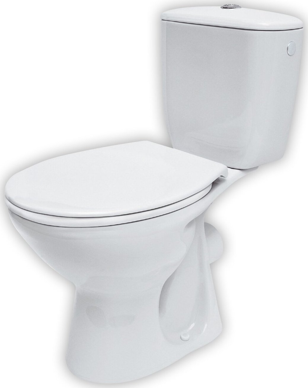 CERSANIT 3D WC mísa Cersanit President 147 kombi bílá 010 zadní odpad nádržka 3/6 sedátko President II polypropylén, K08-028 K08-028