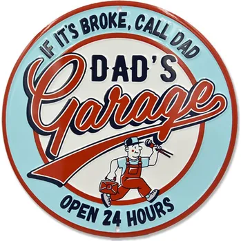 Plechová cedule Plechová cedule Call Dads Garage 30 cm