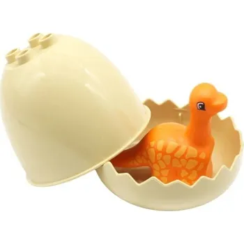 ostatní stavebnice Stavebnicový dinosaurus v otevřeném vajíčku Plastová figurka zvířete pro děti vzdělávací hračka na skládání oranžová