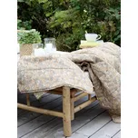 Latté bavlněný přehoz s květinovým motivem Quilt Flower - 130*180 cm 156144875