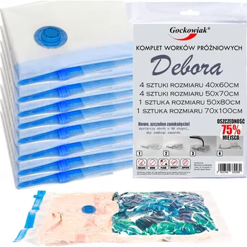 Pytel na prádlo VAKUOVÉ PYTLE NA OBLEČENÍ POVLEČENÍ TAŠKY SADA VAKUOVÝCH PYTLŮ 10 Ks