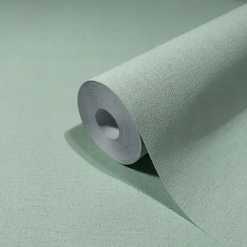 Tapeta VINYLOVÁ TAPETA NA VLIESU HLADKÁ ZELENÁ BEZ VZORU