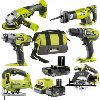 Sada nářadí RYOBI Sada nářadí COMBO 6 kusů + Taška + Nabíječka + 3x Baterie