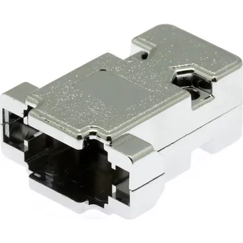 Kryt konektoru CANON, 9 pinů, plastový, pochromovaný