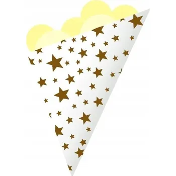 Jednorázové nádobí Papírový kornout na POPCORN malý 100ks 0.5L Star Hnědý Obal