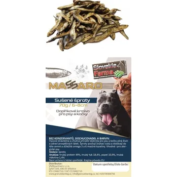 Pamlsek pro psa Stardog Massaro Sušené sproty 70 g – zdravá odměna pro psy všech plemen