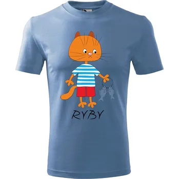 Chlapecké tričko Dětské tričko Zvěrokruh kočky Ryby Velikost: 158/12 let, Barva trička: Azurově modrá