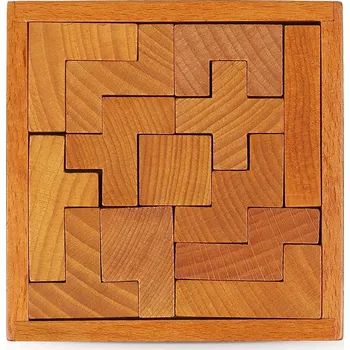 Dřevěná hračka Dřevěný 3D hlavolam pro děti i dospělé – trénuje myšlení