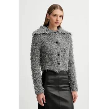 Dámský svetr Kardigan s příměsí vlny Liviana Conti A5WF89 šedá 90M, vel. M
