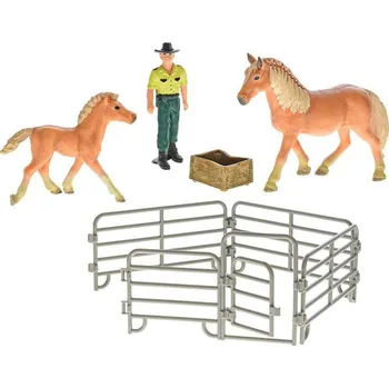 Mikrotrading MikroTrading Zoolandia Kůň s hříbětem a doplňky