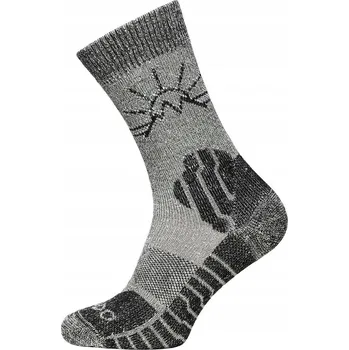 Pánské ponožky Trekingové Ponožky 68% MERINO vlna, bez nutnosti mulesingu, Solvik Path 35-38 Černé