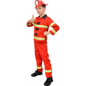 Karnevalový kostým Kostým Červený hasič 120-130 cm