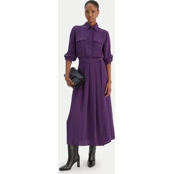 Dámské oblečení Liu Jo Košilové šaty MF5145 T4241 Fialová Regular Fit 42