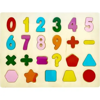 Dřevěná hračka Dřevěné číslice - skládačka