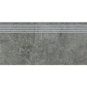 Dlažba OPOCZNO / CERSANIT 2D Schodovka Cersanit Newstone graphite mat rektifikovaná 30x60 OD663-074 OD663-074