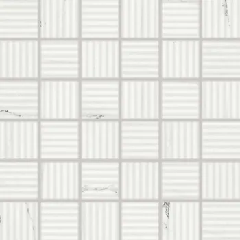 Obklad RAKO Mozaika Rako Vein bílá struktura lesk rektifikovaná 30x30 WDR05133 WDR05133