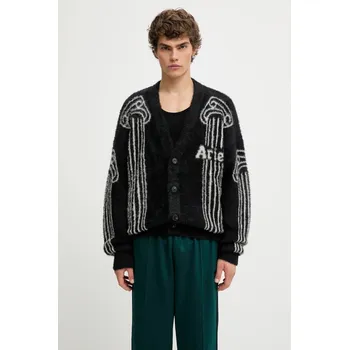 Dámský svetr Kardigan Aries Oversized Chenille Column, XL, černá, 99X