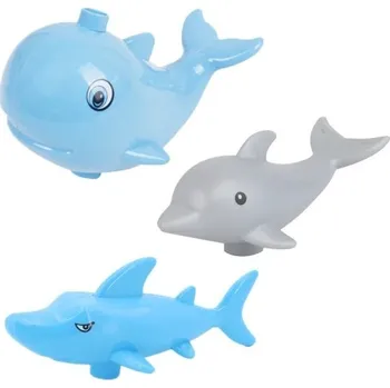 ostatní stavebnice Sada 3 ks plastových stavebnicových zvířat pro děti Velryba Delfín a Žralok vzdělávací hračka na skládání