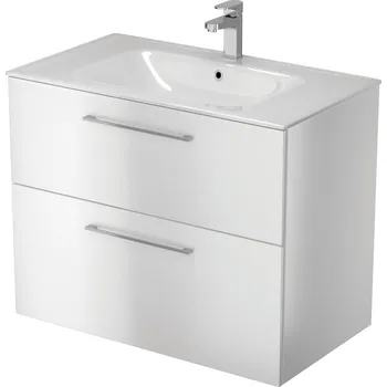 Koupelnový nábytek DŘEVOJAS STAR SZZ2 90 sp.skříň 2 zásuv. bílá/bílá CROP 90 340148