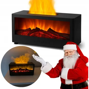 Zvlhčovač vzduchu Ruhhy Difuzér Vůně Efekt Krbu 150 Ml Černá