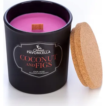 Svíčka Sójová svíčka Coconut and Figs černá 135g (Kokos a Fíky)