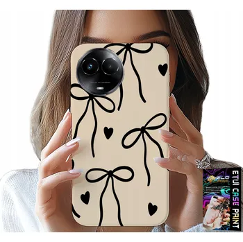 Pouzdro na mobilní telefon POUZDRO pro Realme C67 4G - Béžové mašle a stuhy, moderní