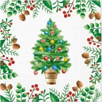 Papírový ubrousek Ubrousek DEKORAČNÍ čtverec papírový 33cmx33cm TETEaTETE VÁNOCE