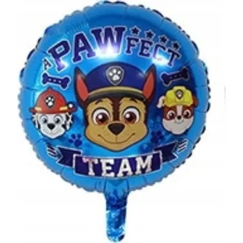 Balónek Fóliový balónek s postavičkou z pohádky Tlapková patrola, ideální na dětskou narozeninovou oslavu, 45 cm