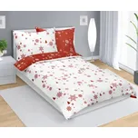 Bellatex Povlečení MIKROFLANEL 140x200, 70x90 cm Vločka Terrakota,Bílá 235145734