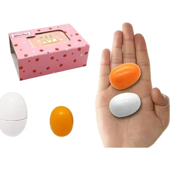 Dřevěná hračka 6 ks dřevěných vajíček v krabičce Montessori sada kuchyňských hraček pro děti realistická vajíčka se žloutkem a skořápkou vzdělávací hra