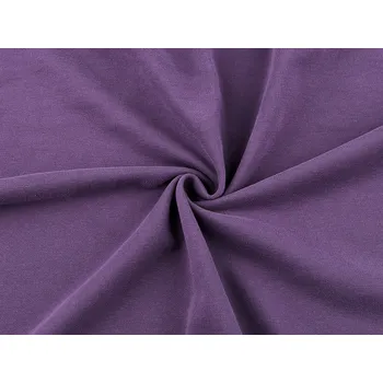 Teplákovina nepočesaná jednobarevná, střední, 4 fialová