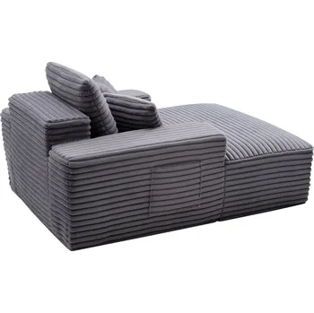 Zahradní lehátko Vevor Čalouněné lehátkové křeslo 1240 mm s polštáři a područkami