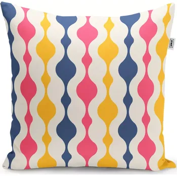 Polštář Sablio Polštář Barevné křivky - 40x40 cm