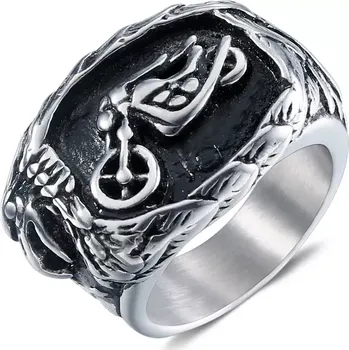 Prsten Ocelový prsten American Chopper s orlem - Velikost prstenu 59 (US 9)