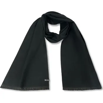 Šála Metro | Černá jednobarevná elegantní šála ze směsové tkaniny - Lucleon