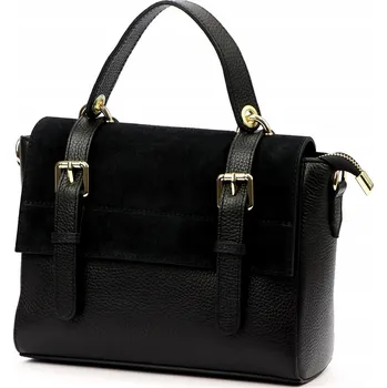 Kabelka Vera Pelle kabelka z pravé kůže černá