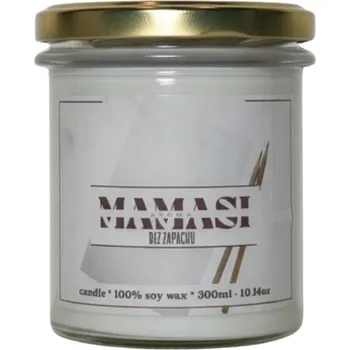 Svíčka Tradiční sójová svíčka bez vůně - přírodní MamasiCandle
