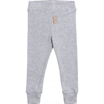 Dívčí oblečení Dětské žebrované legíny JUKKI Grey Melange vel. 86